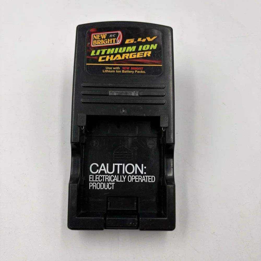 New Bright R/C 6.4V Lithium Ion Battery‎ Charger Black RC Toy Car Replacement